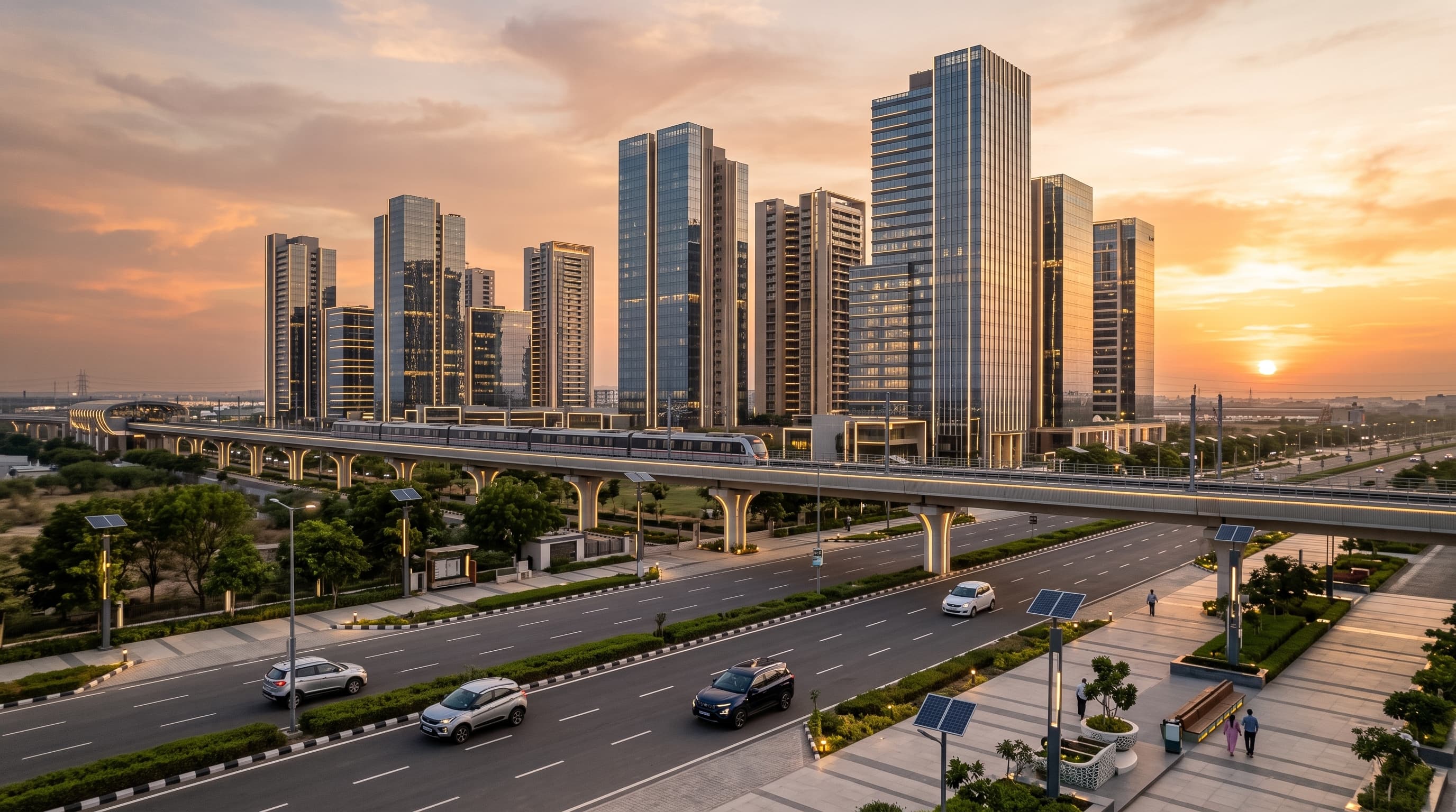 The Regalia — architectural dusk landscape