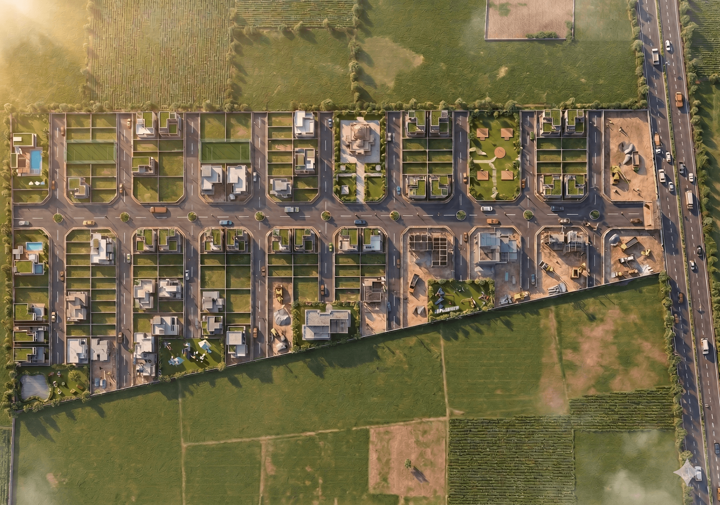 The Regalia — aerial top view of the masterplan